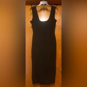 Heart & Hips Size L Black Side Slits Midi Dress